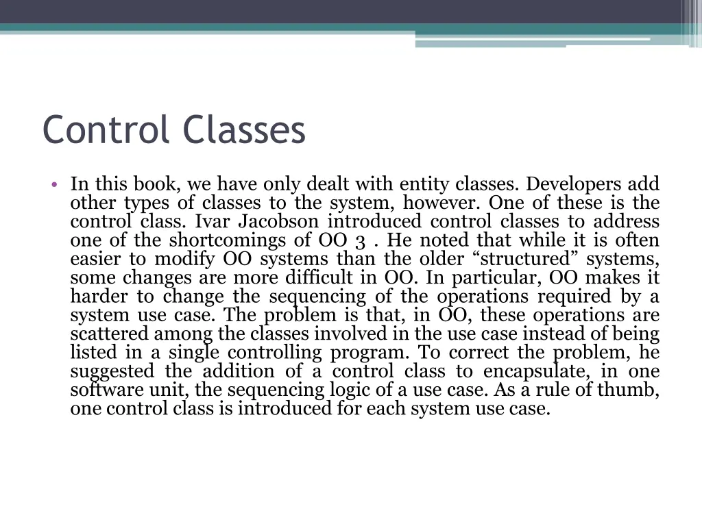 control classes