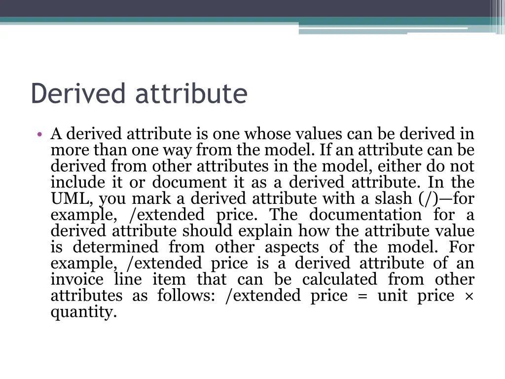derived attribute