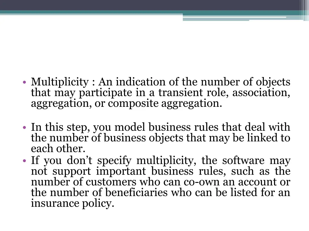 multiplicity an indication of the number