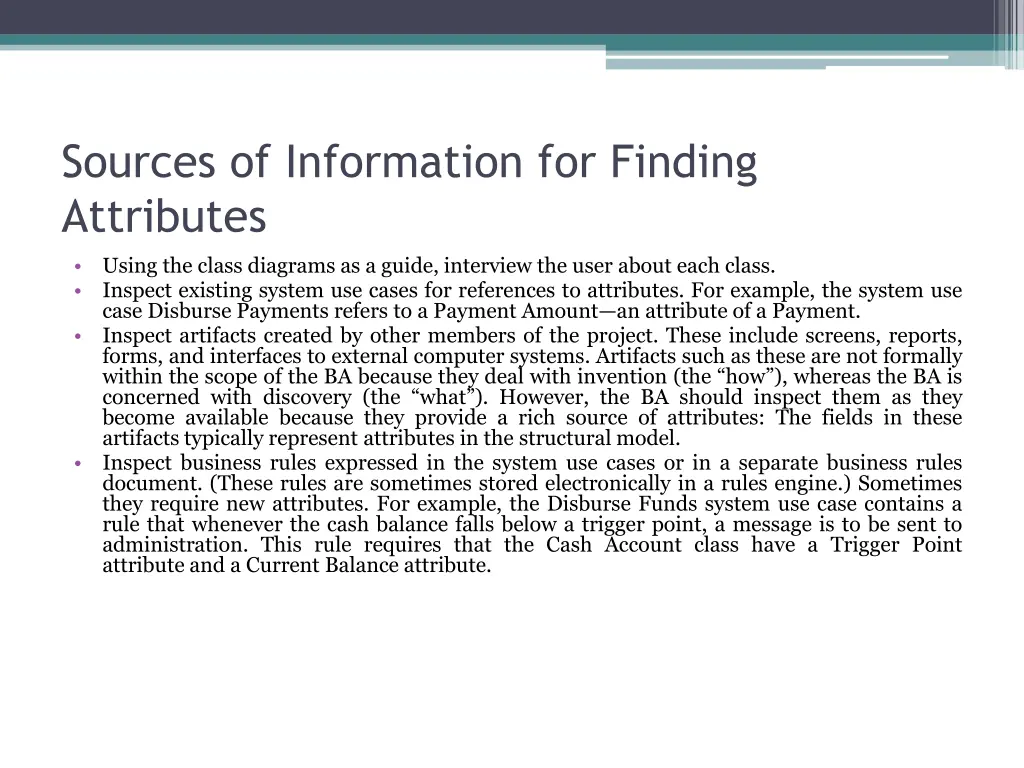 sources of information for finding attributes