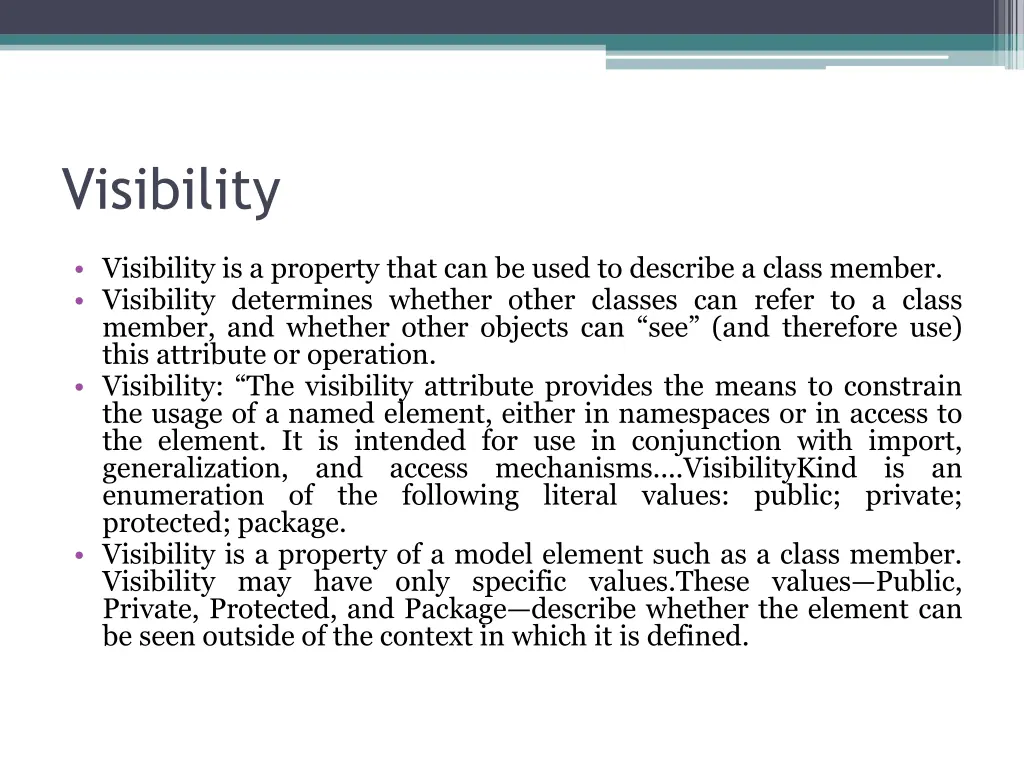 visibility