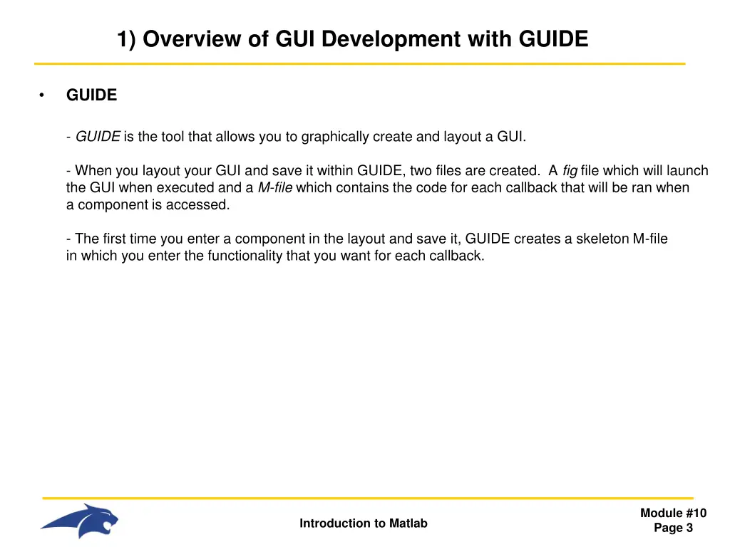 1 overview of gui development with guide 1