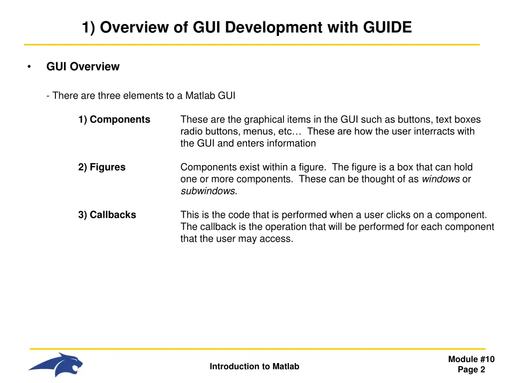 1 overview of gui development with guide