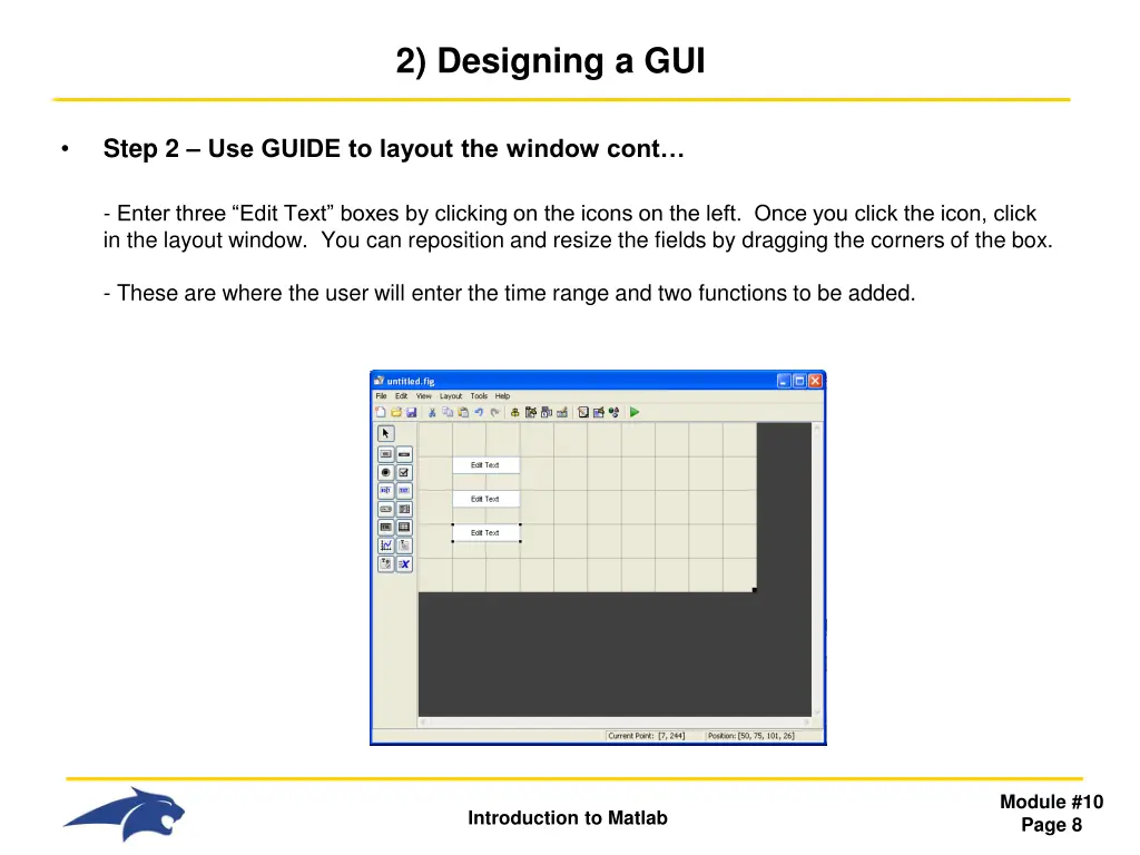 2 designing a gui 3