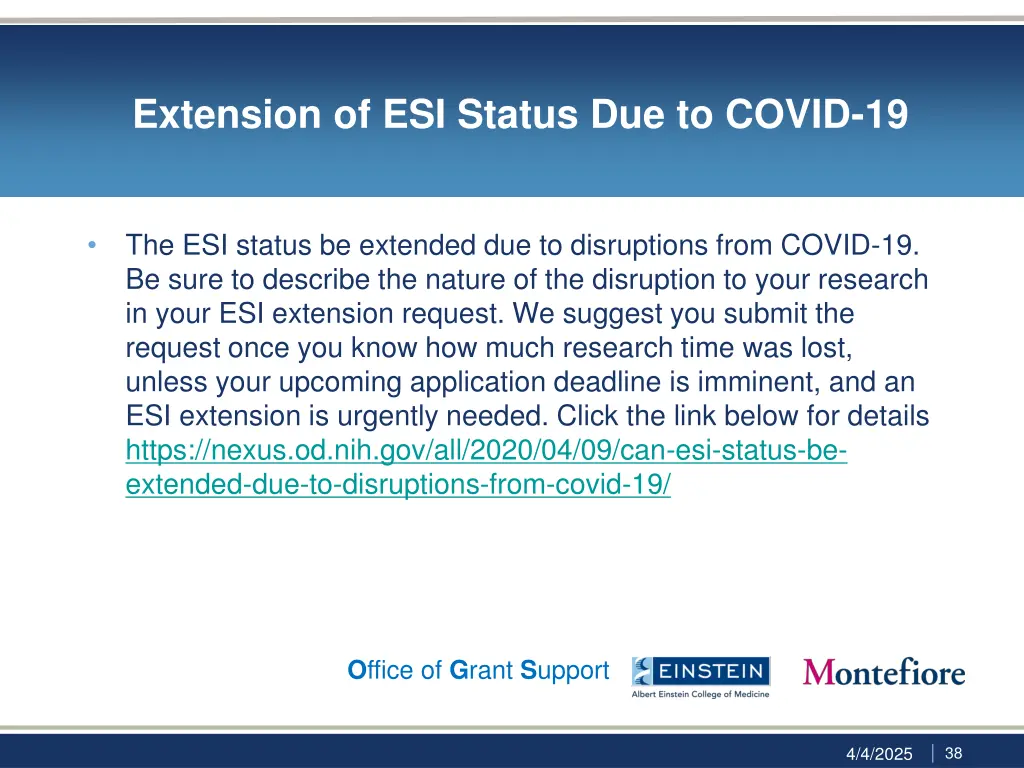 extension of esi status due to covid 19