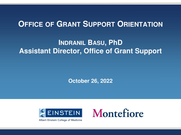 o ffice of g rant s upport o rientation