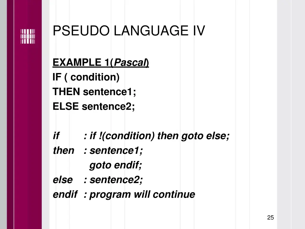 pseudo language iv