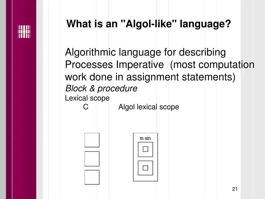 what is an algol like language