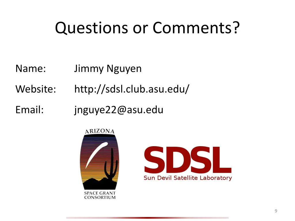 questions or comments
