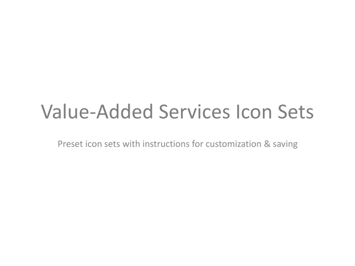 value added services icon sets