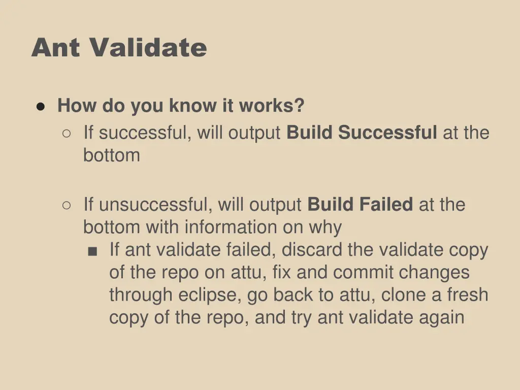 ant validate 3
