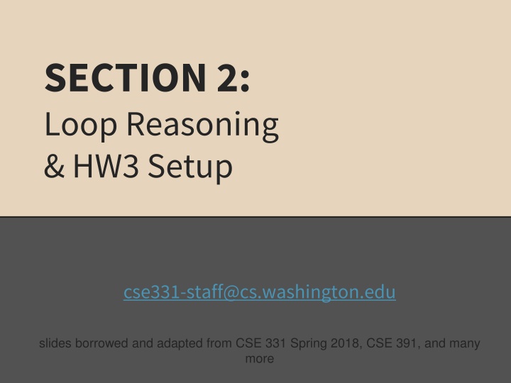 section 2 loop reasoning hw3 setup