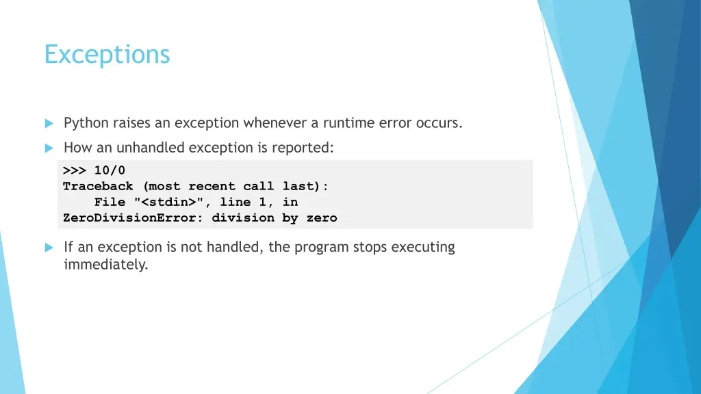 exceptions 2