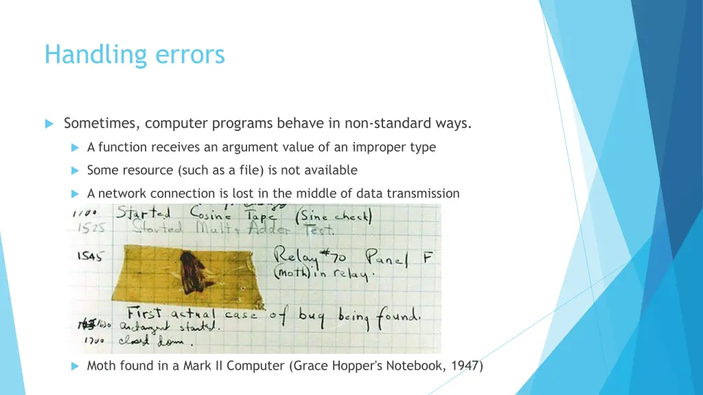 handling errors