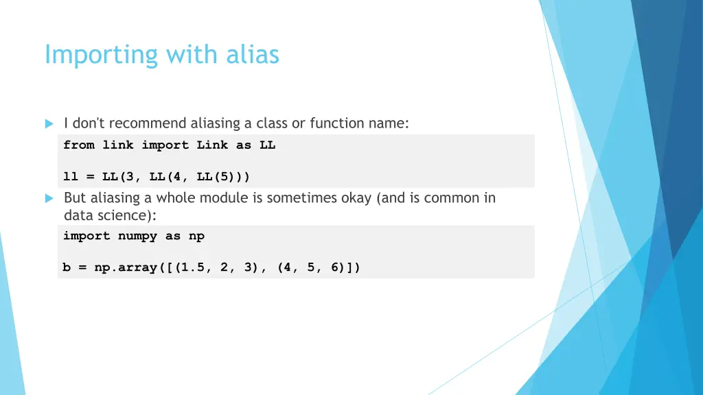 importing with alias