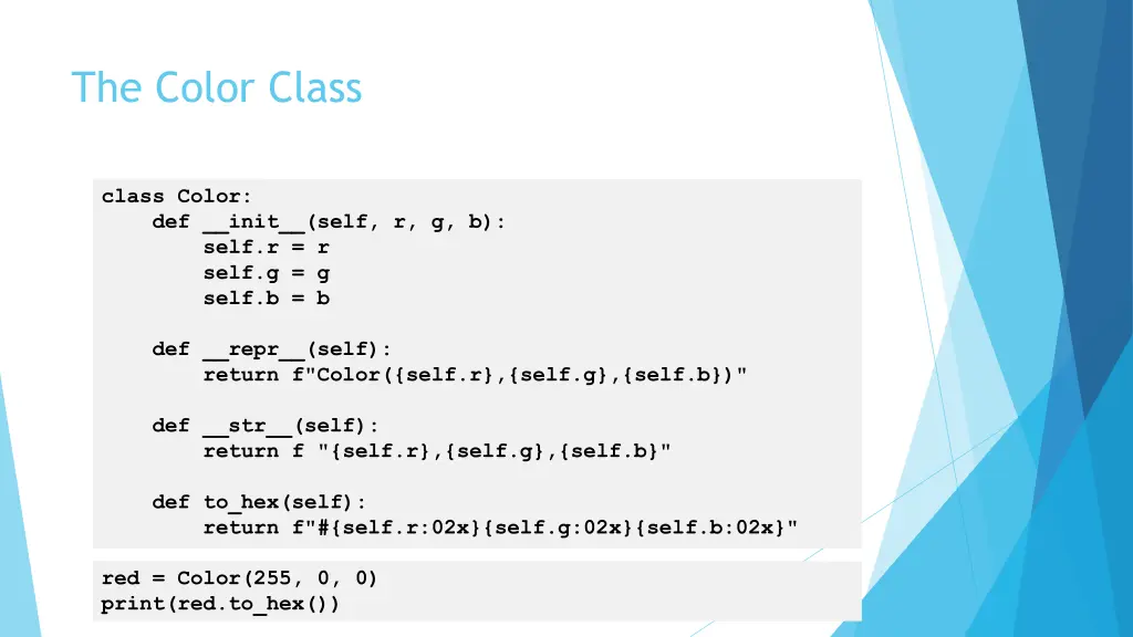 the color class