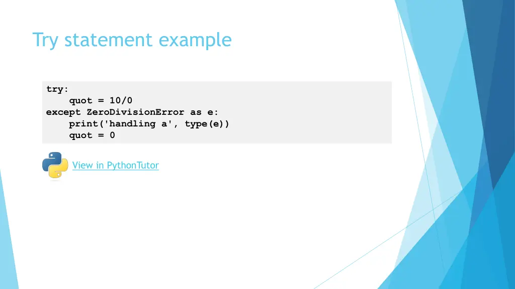 try statement example