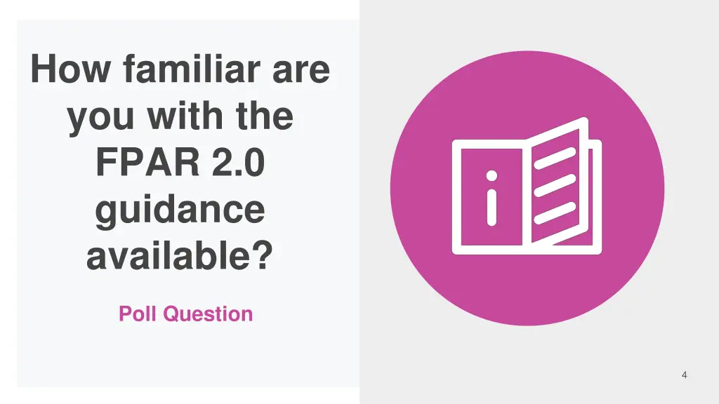 how familiar are you with the fpar 2 0 guidance