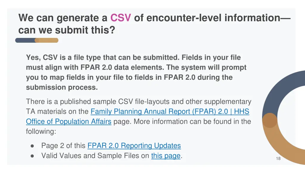 we can generate a csv of encounter level