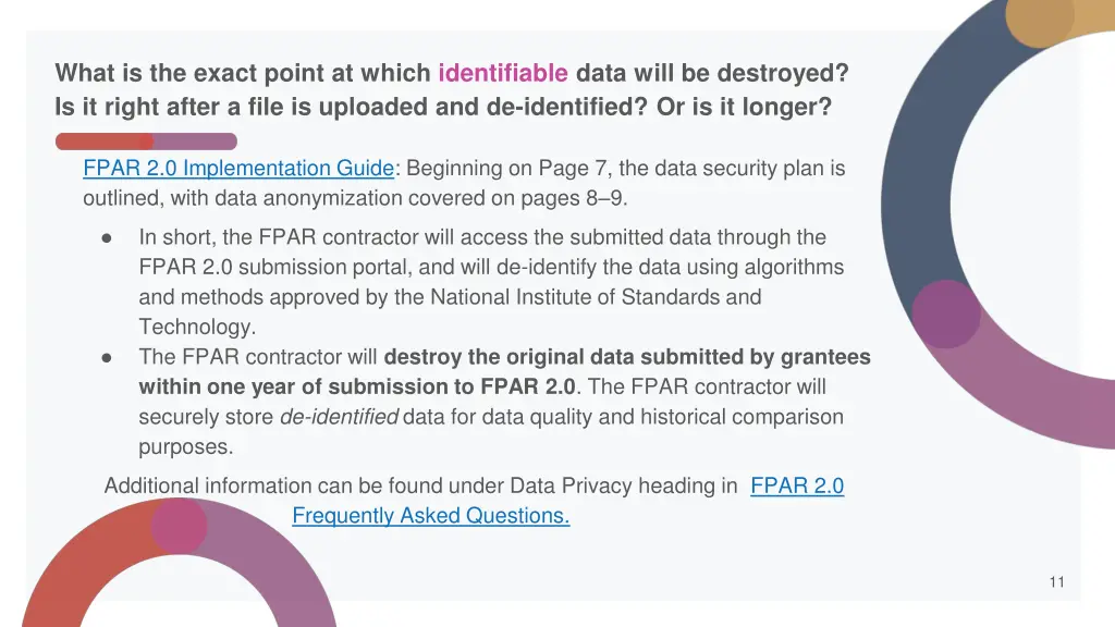 what is the exact point at which identifiable