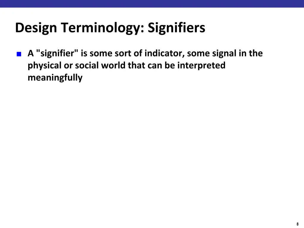 design terminology signifiers