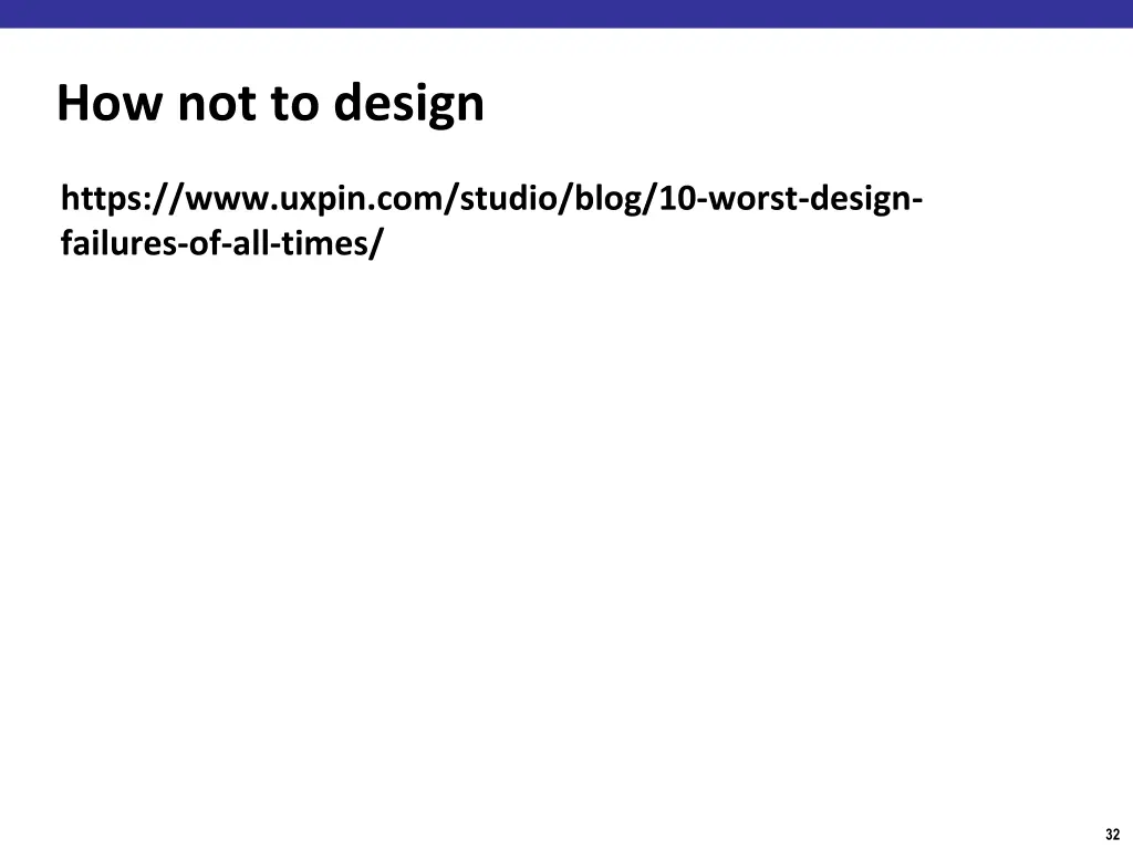 how not to design