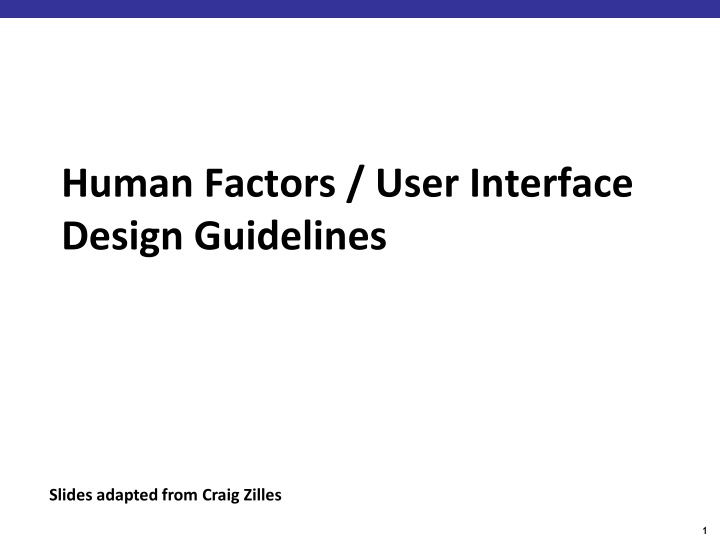 human factors user interface design guidelines