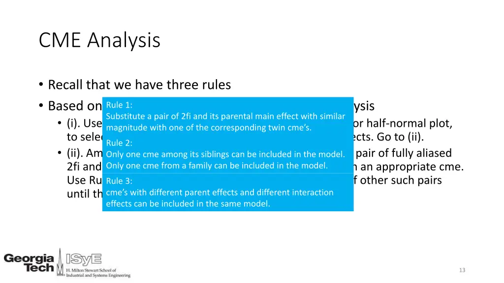 cme analysis