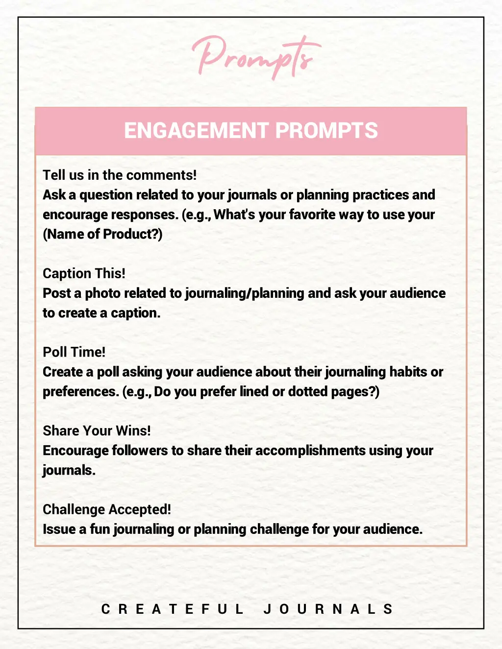engagement prompts