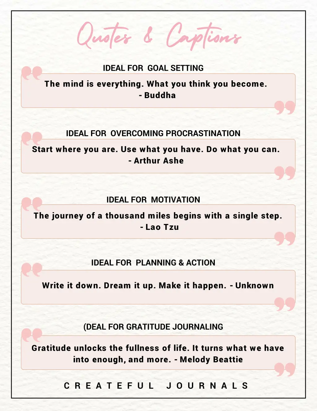 ideal for goal setting