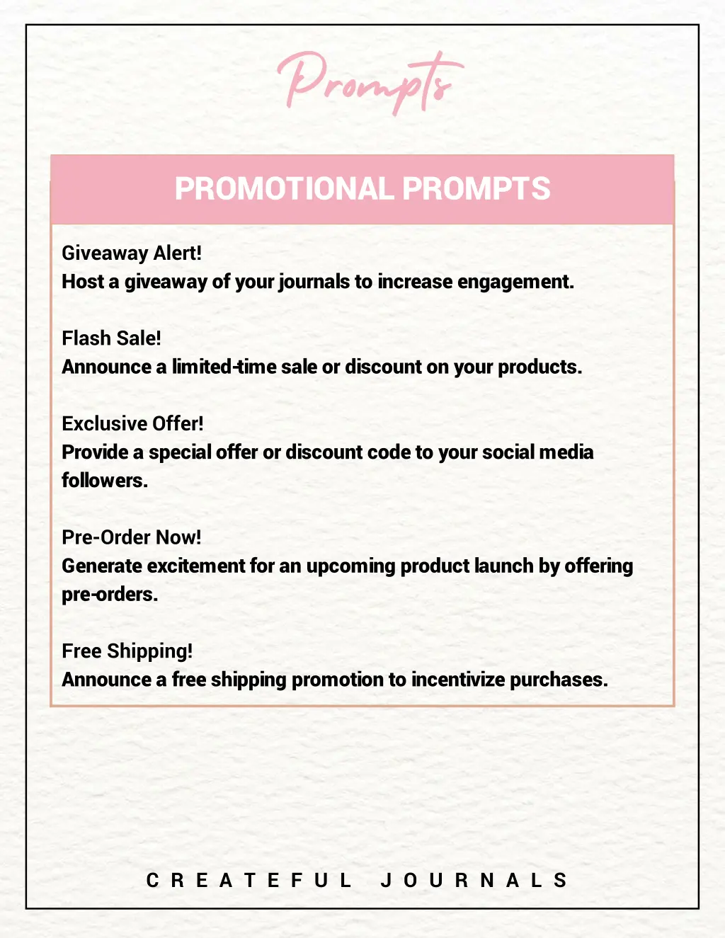 promotional prompts