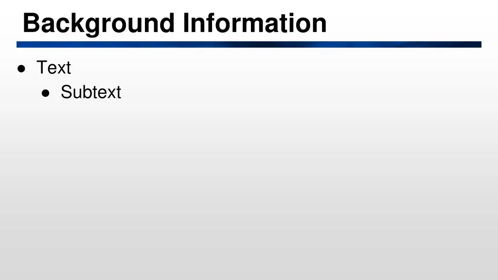 background information
