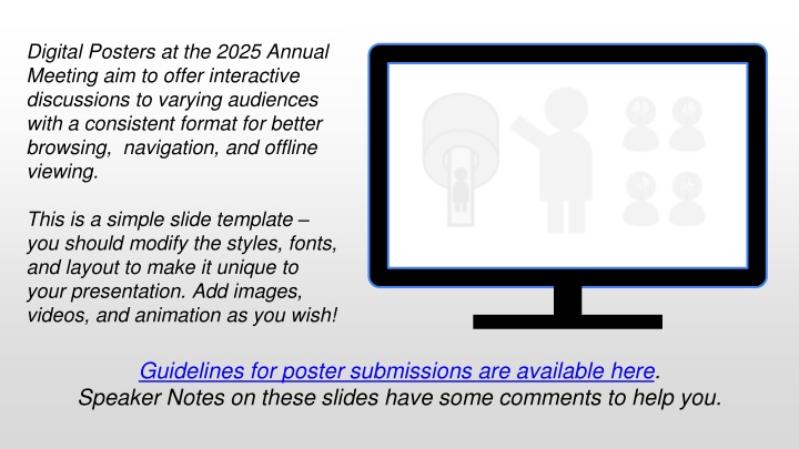 digital posters at the 2025 annual meeting