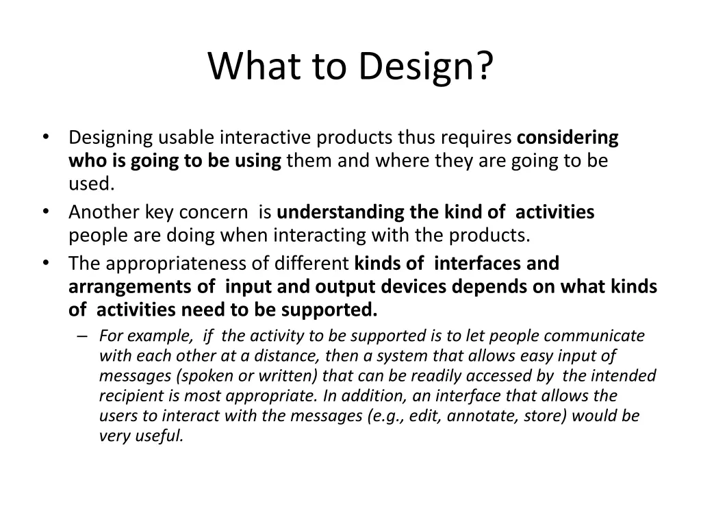 what to design