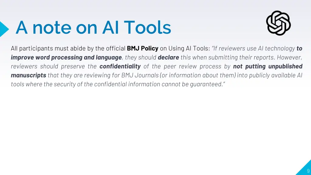 a note on ai tools