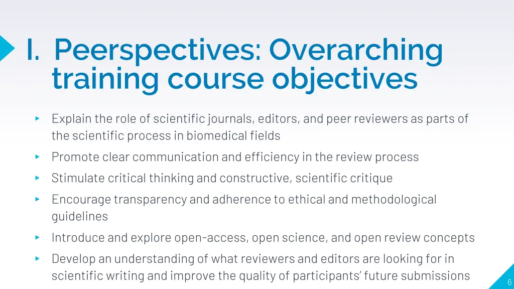 i peerspectives overarching training course