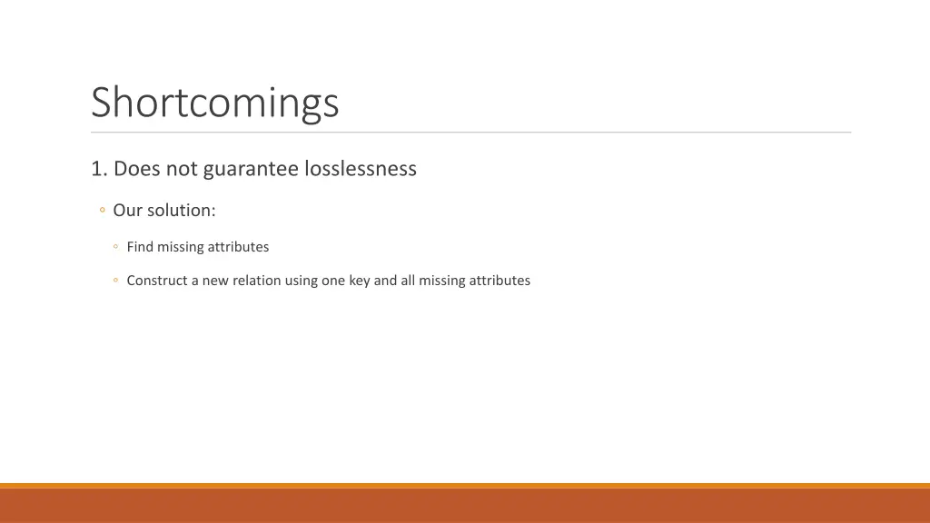 shortcomings