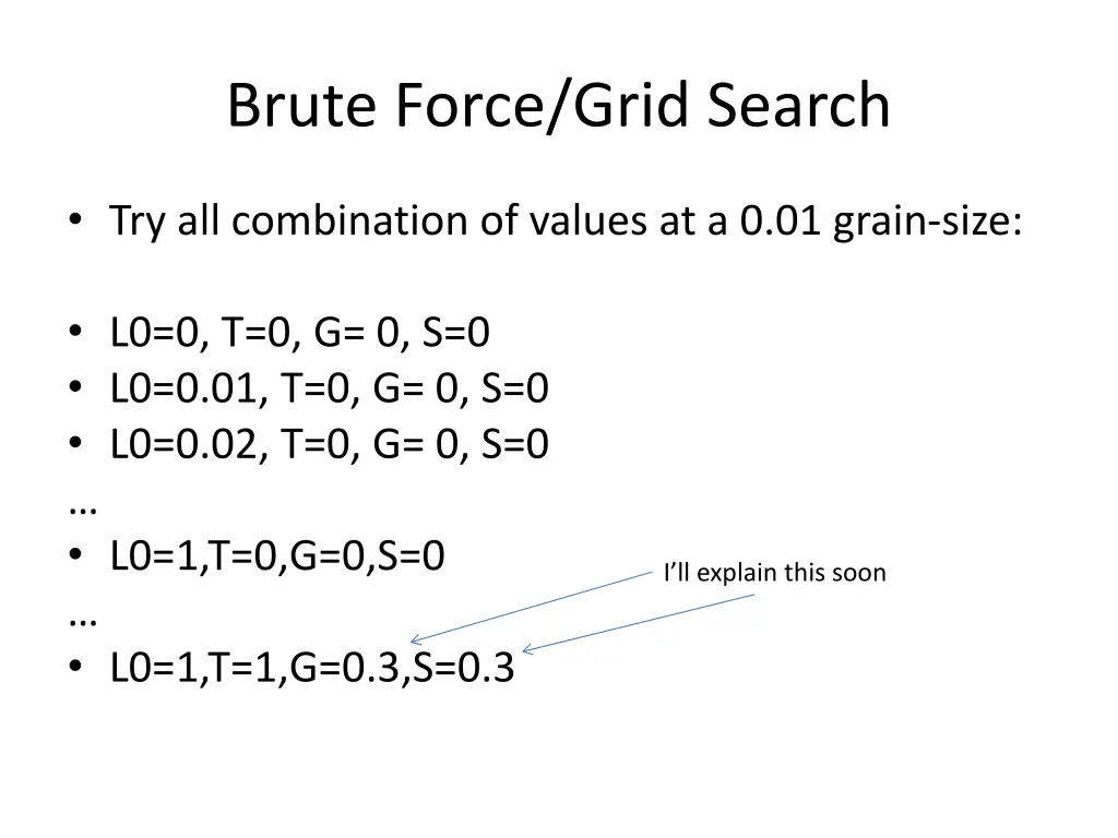 brute force grid search