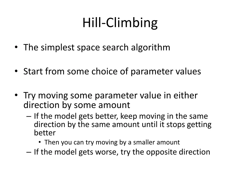 hill climbing