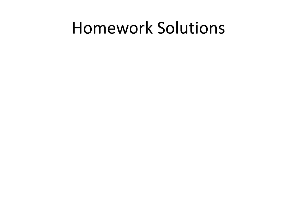 homework solutions