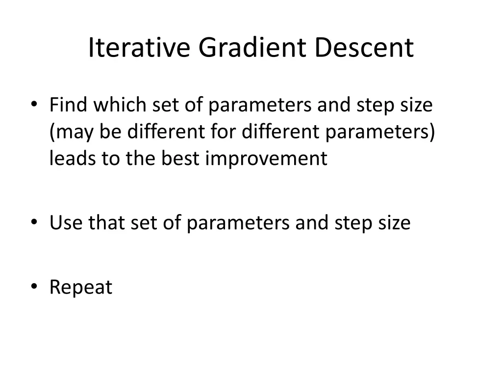 iterative gradient descent