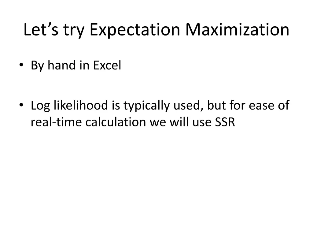 let s try expectation maximization
