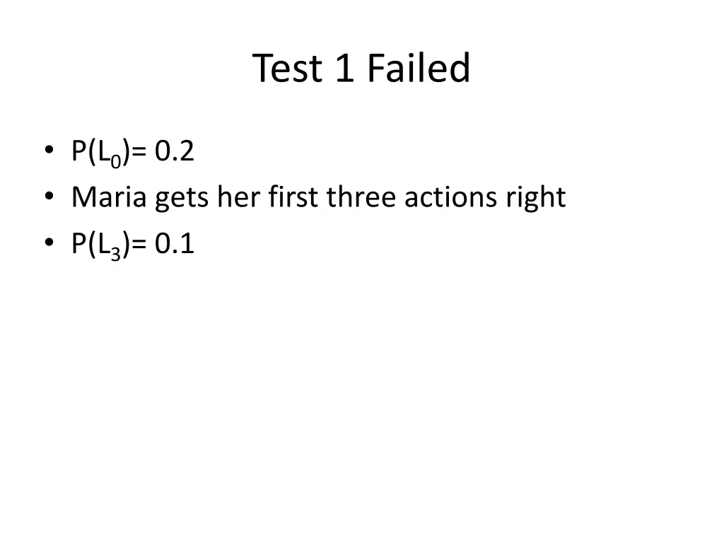 test 1 failed