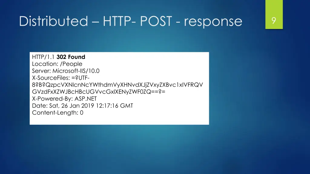 distributed http post response
