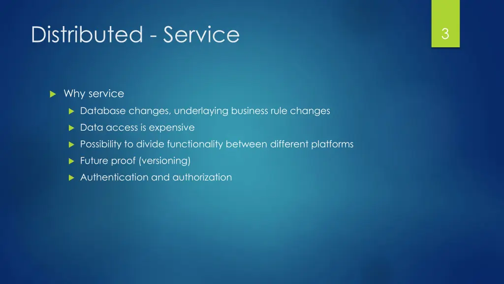 distributed service