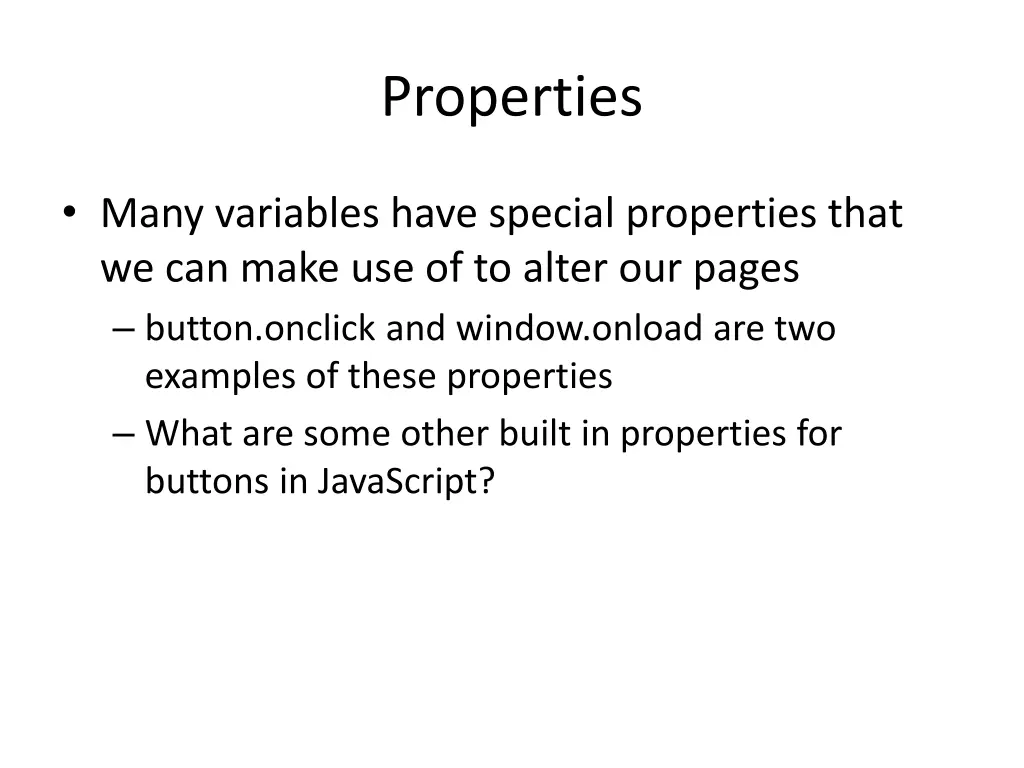 properties