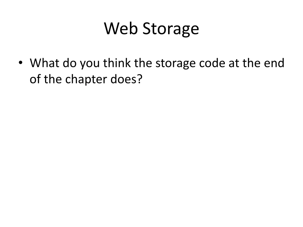web storage