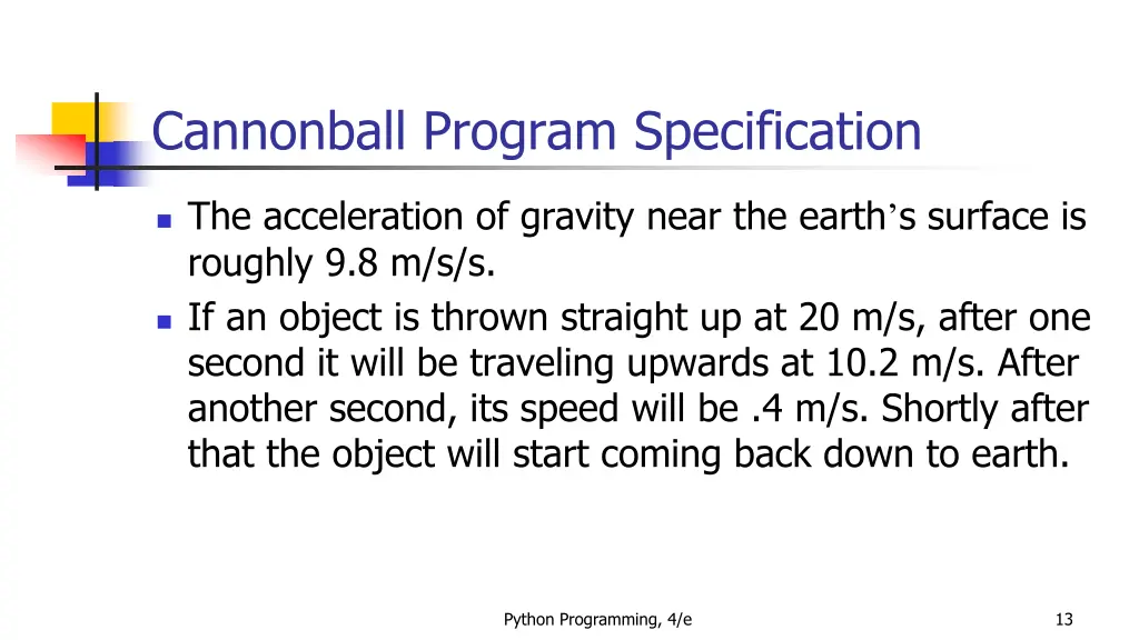 cannonball program specification 2