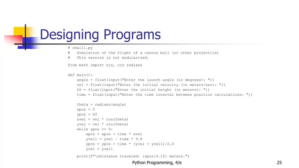 designing programs