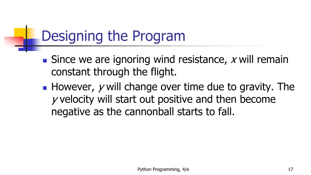 designing the program 2